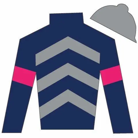 A jockey 's uniform with the number 1 3 on it.